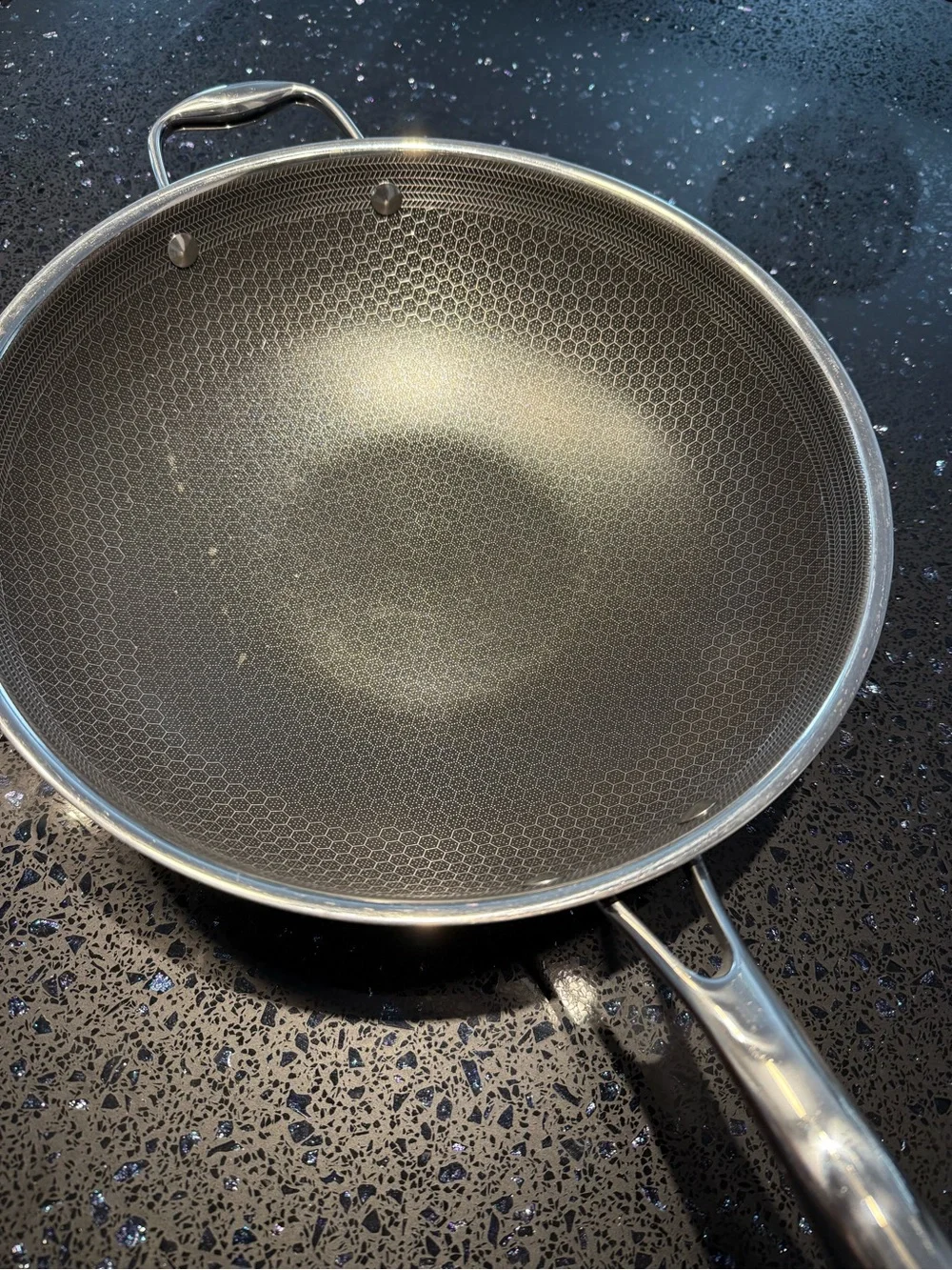 Hexclad used 12 inch Nonstick Wok Pan - Black & Silver Stainless Finish